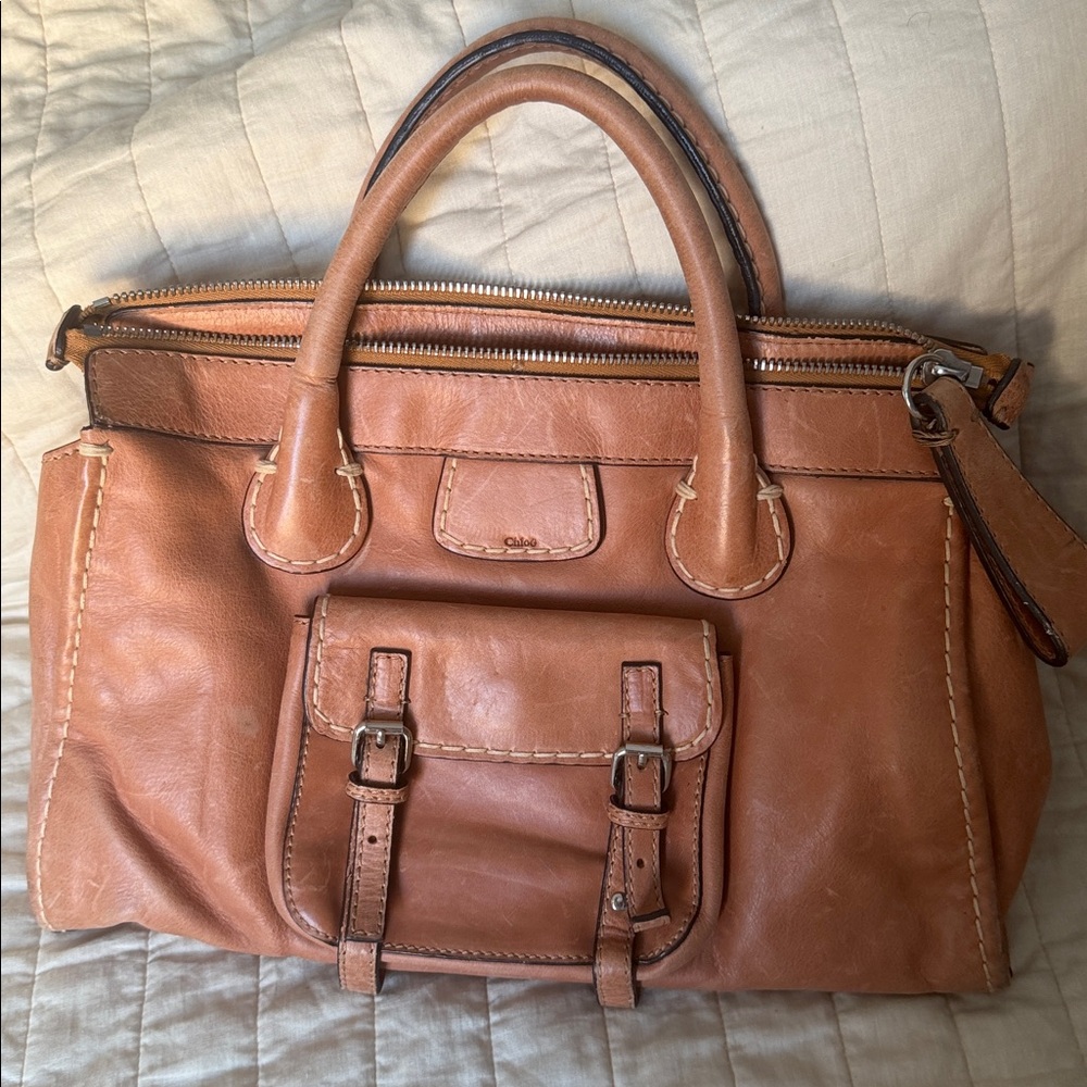 Chloe Tan Leather Women's Bag